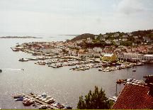 View of Risor from bonfire rock